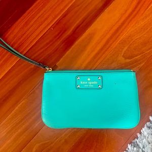 Kate spade turquoise clutch